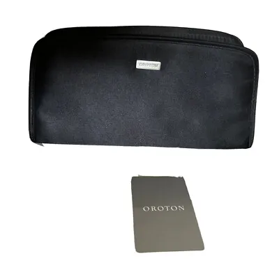 $30 • Buy Oroton Clutch Cosmetic Bag Makeup Black Satin Qantas New
