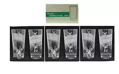 TOOHEYS EXTRA DRY 6 X BEER GLASSES 320/285ml  BNIB  AUSTRALIAN MAN CAVE TEDS • $49.99