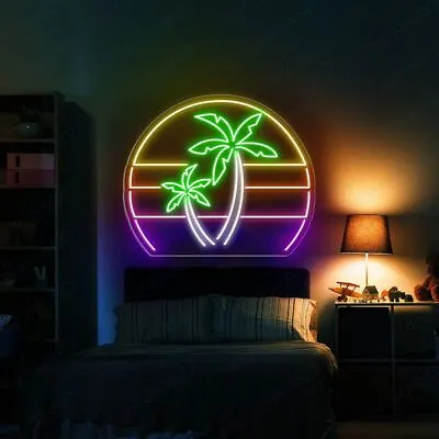 $96.89 • Buy 17  Palm Tree Vaporwave Flex LED Neon Sign Night Light Party Décor M86