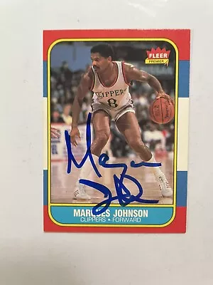 Marques Johnson Signed 1986 Fleer 54 • $64.99