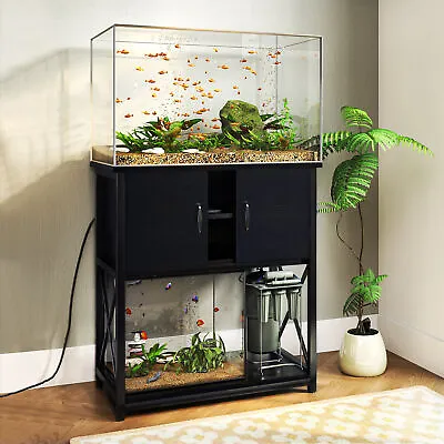 TC-HOMENY 29 Gallon Aquarium Stand With Cabinet & Power Outlets Fish Tank Stand • $107.99