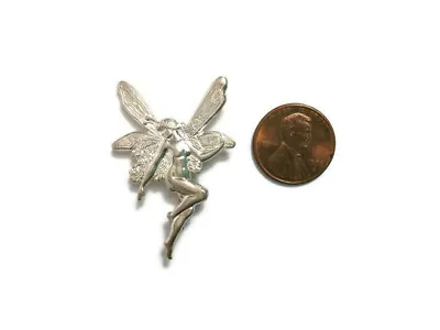 VINTAGE Sterling Silver Scott Dave Hallmark Fairy Pin 5.0 Grams 1 3/4” X 1 1/4” • $39