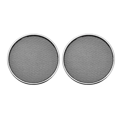 2pcs 3.5  Speaker Grill Mesh Decorative Circle Woofer Guard Protector Silver • $12.53