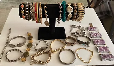 Vintage Lot Of 27 Bracelets Beautiful & Stunning Must See!! • $20.50