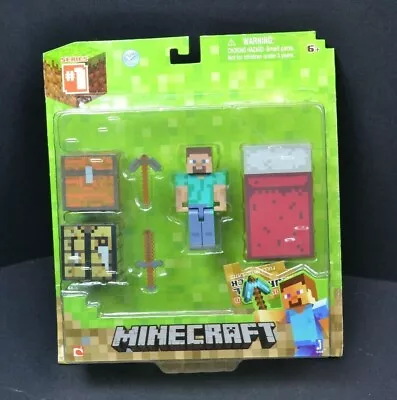 Minecraft Steve Action Figure Overworld Survival Pack Series #1 Open Package • $19.99