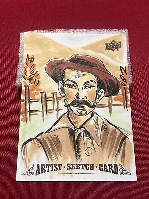 2022 Upper Deck Goudey Wild West 1/1 ARTIST SKETCH Basak Kahraman AUTO 1/1 • $1