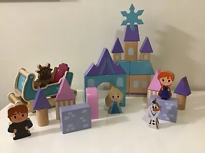 Disney Frozen Wooden Arendelle Castle And Sleigh Block Set  • $50