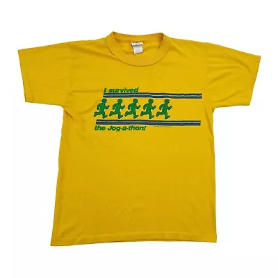 Vintage 1982 80s Jog-A-Thon Track Club T-Shirt Sz S Small Made In USA • $29.95