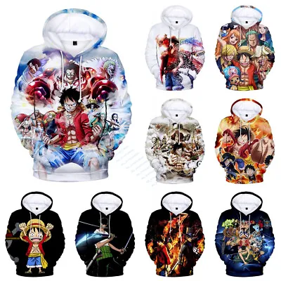 Anime One Piece Luffy Roronoa Zoro Hoodies Men Women Manga Sweatshirt Jumper • $18.94