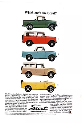 1964 Print Ad International Harvester Scout Vinyl Cab Top Travel-top 93 Hp 4 Cyl • $19.99