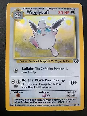 Wigglytuff Jungle 16/64 Holo Unlimited Rare Pokemon Trading Card • $6.50