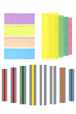 16 Pcs Dyslexia Reading Strips Coloured Overlays Rulers Reading Aids Tracking UK • £9.99