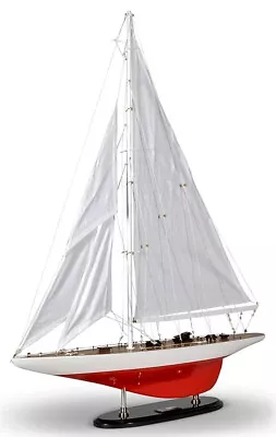 $412 • Buy America's Cup Ranger 1937 J Boat Yacht Wood Model 25.6  Fully Assembled Sailboat