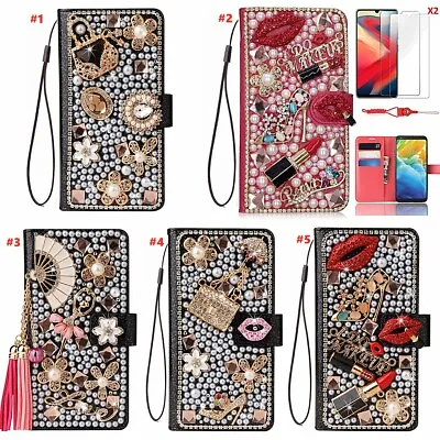 For Honor X7 X8 X9 X6 X6S Magic 4 5 Pro Leather Wallet Sparkly Flip Case Cover • £22.79