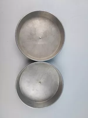 2 MIRRO Cake Pan SET 2-pc 1108M Aluminum 8x1-1/2 Round Vintage • $10