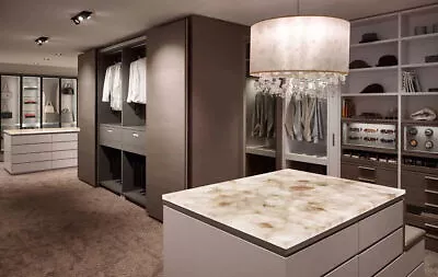 White Quartz Coffee Countertop / Agate Quartz Luxury Living Counter Slab Tiles • $305.37
