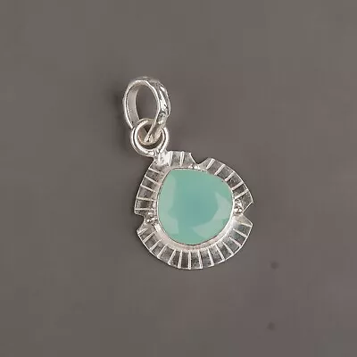 Natural Aqua Chalcedony 925 Sterling Silver Jewelry Pendant Wedding Gift 1.15  • $11.99