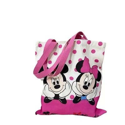 Womens Mickey Minnie Mouse Handbag Shoulder Shopping Cotton Tote Messenger Bag • £10.99