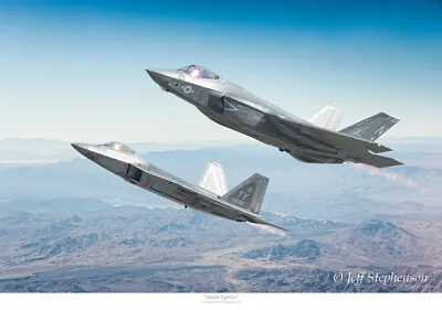  Stealth Fighters  Lockheed Martin F-22 Raptor And Boeing F-35 Lightning II • $47.25