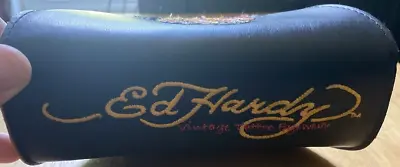 Ed Hardy Vtg Tattoo Eyewear Sunglass Case Black Skull Roses Los Angeles EHS-018 • $19.99