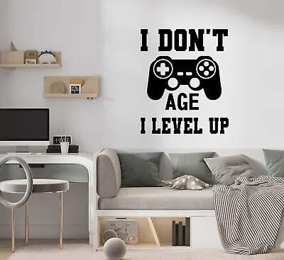 £3.99 • Buy Wall Stickers I Don't Age Art Décor Vinyl Gaming Kids Room  Gamer PS Xbox Decal