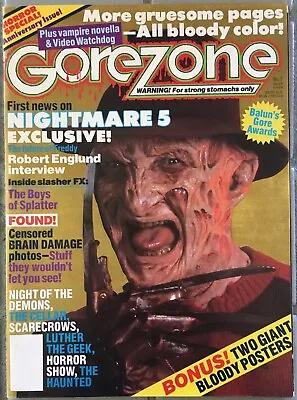 $20 • Buy GoreZone Magazine # 7 May 1989 Fangoria Night Of The Demons Horror Show