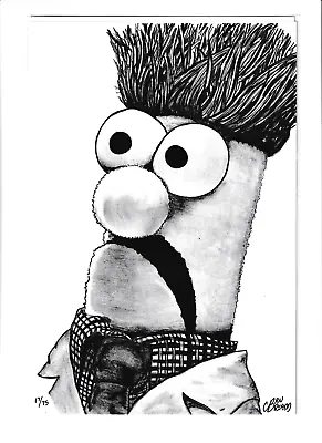 Comic Book Artist Cornbreadd Ltd Ed Print 17/75 Muppet Show Beaker Whatnot Ltd • $10