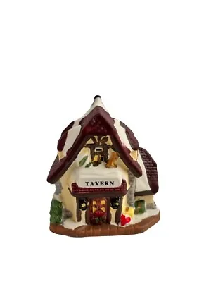 Ceramic Christmas Village Buildings Tavern Holiday Decor • $4