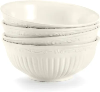 Mikasa DD900-410 Italian Countryside Fruit Bowl 5-1/4-Inch Set Of 4 White • $62.11