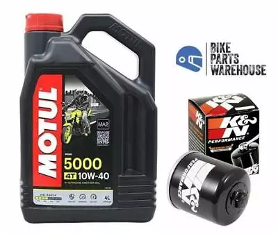 Kawasaki zx6r Ninja 2001-2002 K&n Oil Filter Motul 5000 10w40 Service Kit • £42.69