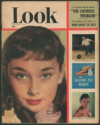 LOOK Magazine February 12 1952 Audrey Hepburn ~Marilyn Monroe Ad • $29.99