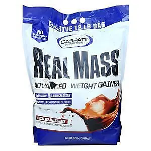 Gaspari Nutrition Real Mass Advanced Weight Gainer Chocolate Milkshake 12 Lbs • $44.19