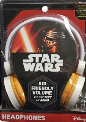 Disney Headphones Star Wars Kid Friendly Volume C3PO R2D2 BB8 Orange&White  • $22.30