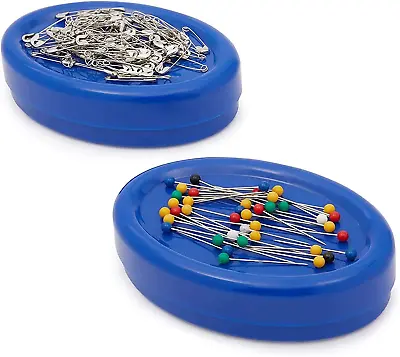 2 Pack Magnetic Pin Cushion Clip Sewing Needle Holder Storage Caddy Organizer • $14.99