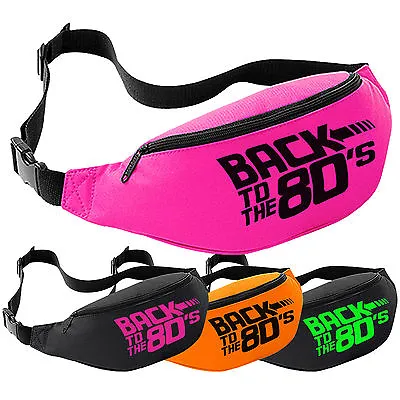 Back To The 80's Bum Bag - 80s Fancy Dress I Love Neon Party Festival Pack Waist • £8.34