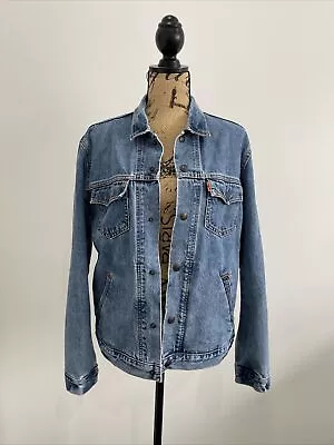 Levis Trucker Jacket Mens Orange Tab 2017 Medium Vintage Style Oversize Unisex • $119