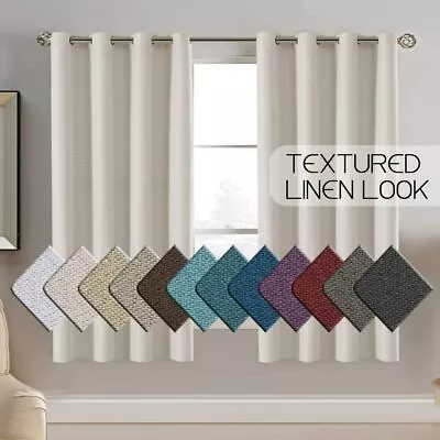 H.Versailtex Ultra Sleep Energy Saving Rich Linen Grommet Window Curtains For Sp • $55.98