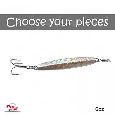 Fish WOW! 6oz Diamond Jig Mylar Laser Trolling From 1pc 2pcs 3 5 10 20pcs Lot • $19.88