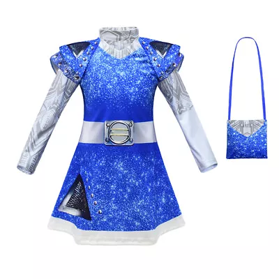 Kids Zombie 3 Addison Cheerleader Cosplay Costume Dress+Bag Outfit • $34.98