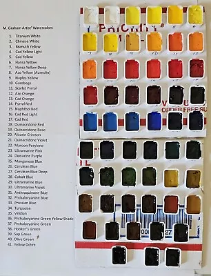 M. Graham Artist Watercolor  Sample Set ONLY  56 Great Colors Try Before Buy • $69.99