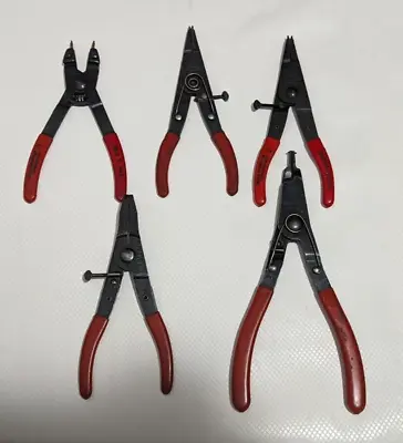 Lot Of 5 Milbar Pliers Internal External Retaining Snap Ring 2-2-3-M 445 4R 224 • $31.88