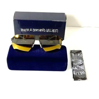 Mykita Sunglasses Ferdl F70 Ebony Brown Gold Mirror Lenses • $399