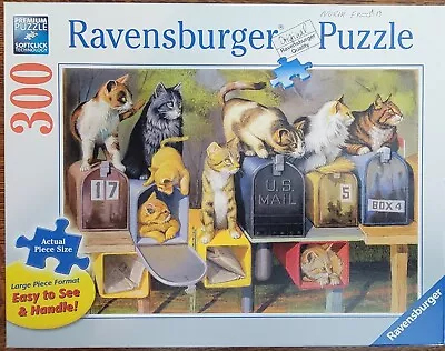 Puzzle 300 Piece Ravensburger Cat's Got Mail COMPLETE  Large Softclick 13 562 2 • $9.69