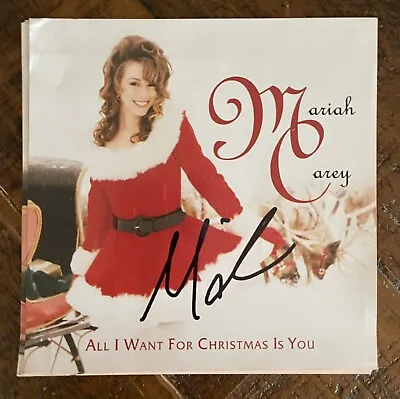 $40 • Buy AUTOGRAPHED SIGNED Mariah Carey All I Want For Christmas Is You Rare CD Single!!
