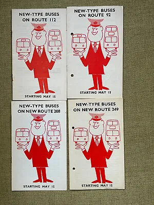 4 X London Transport 1971 Bus Timetables - New Type Buses Starting May 15th • £2.99