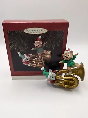 Hallmark Ornament 1996 A Little Song And Dance -Tuba Mice Vintage Christmas • $8.73