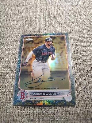 2022 Topps Gilded Gold Etch Auto Xander Bogaerts Blue Refractor #GEA-XB 37/50 • $44.99