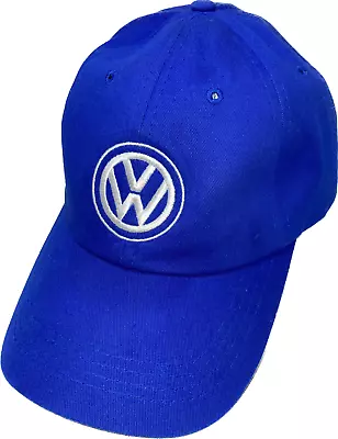 DriveGear Volkswagen VW Royal Blue Cap Hat Adjustable White Embroidered Logo • $12.95