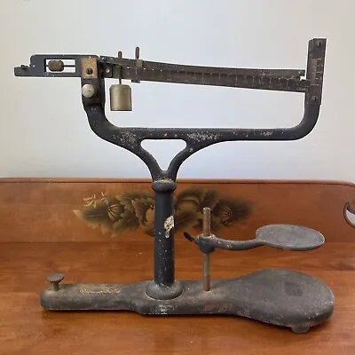 Antique Vintage Schaar Weigh Scale Metal Old Industrial Scientific Slide Weights • $40