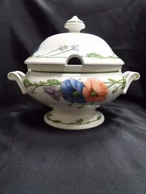 Villeroy & Boch Amapola Blue & Orange Flowers: Tureen & Lid 8  Tall • $41.99